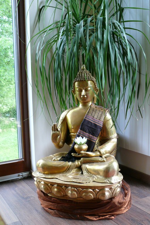 Buddha aus Messing, sehr groß, 43 kg